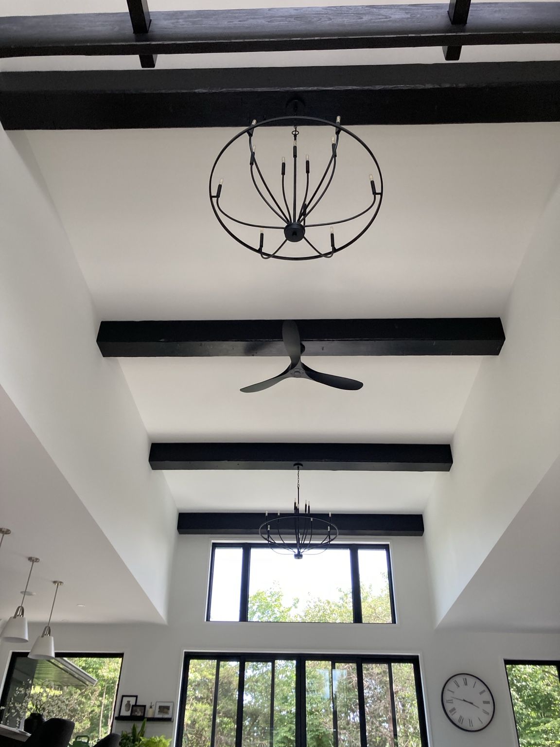 Black architectural beams