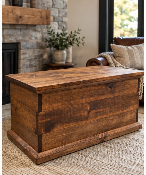 Handcrafted blanket box